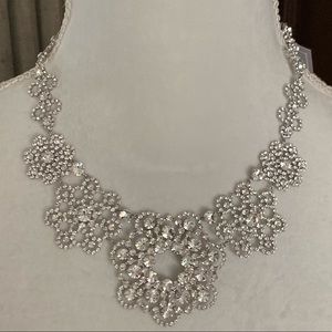 KATE SPADE CRYSTAL LACE FLORAL NECKLACE